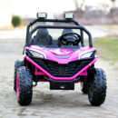 Ride-on electric UTV for children Dune-Buggy, 2 seats, 200W, 12V, EVA wheels, rose-red