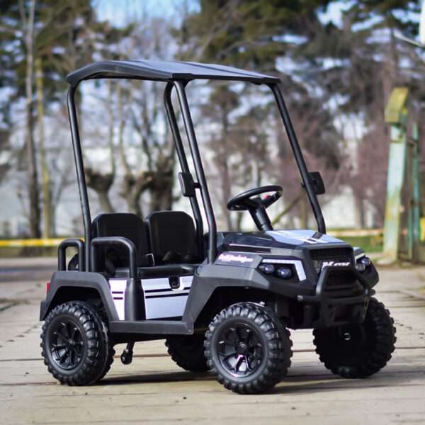 Ride-on electric UTV for children, Golf-Kart, 400W, 4 seats, 24V 7Ah, EVA wheels, black - Image 3