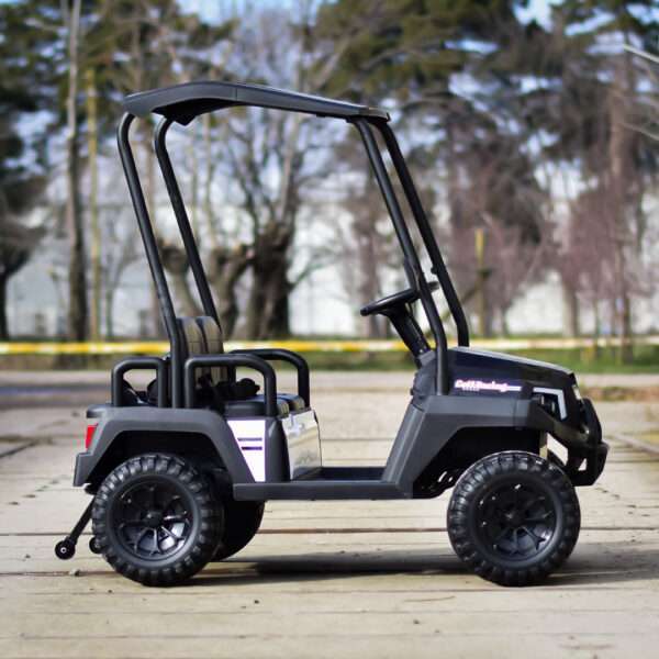 Ride-on electric UTV for children, Golf-Kart, 400W, 4 seats, 24V 7Ah, EVA wheels, black - Image 4
