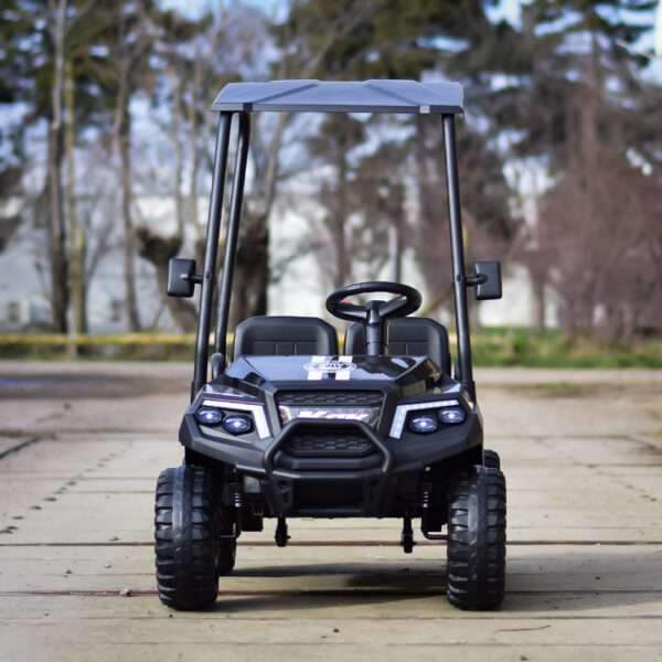 Ride-on electric UTV for children, Golf-Kart, 400W, 4 seats, 24V 7Ah, EVA wheels, black - Image 2