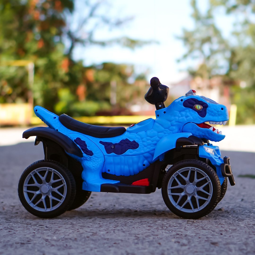 Ride-on Electric ATV T-REX Dinosaur for Kids, 35W 6V, Premium , Blue - Image 5