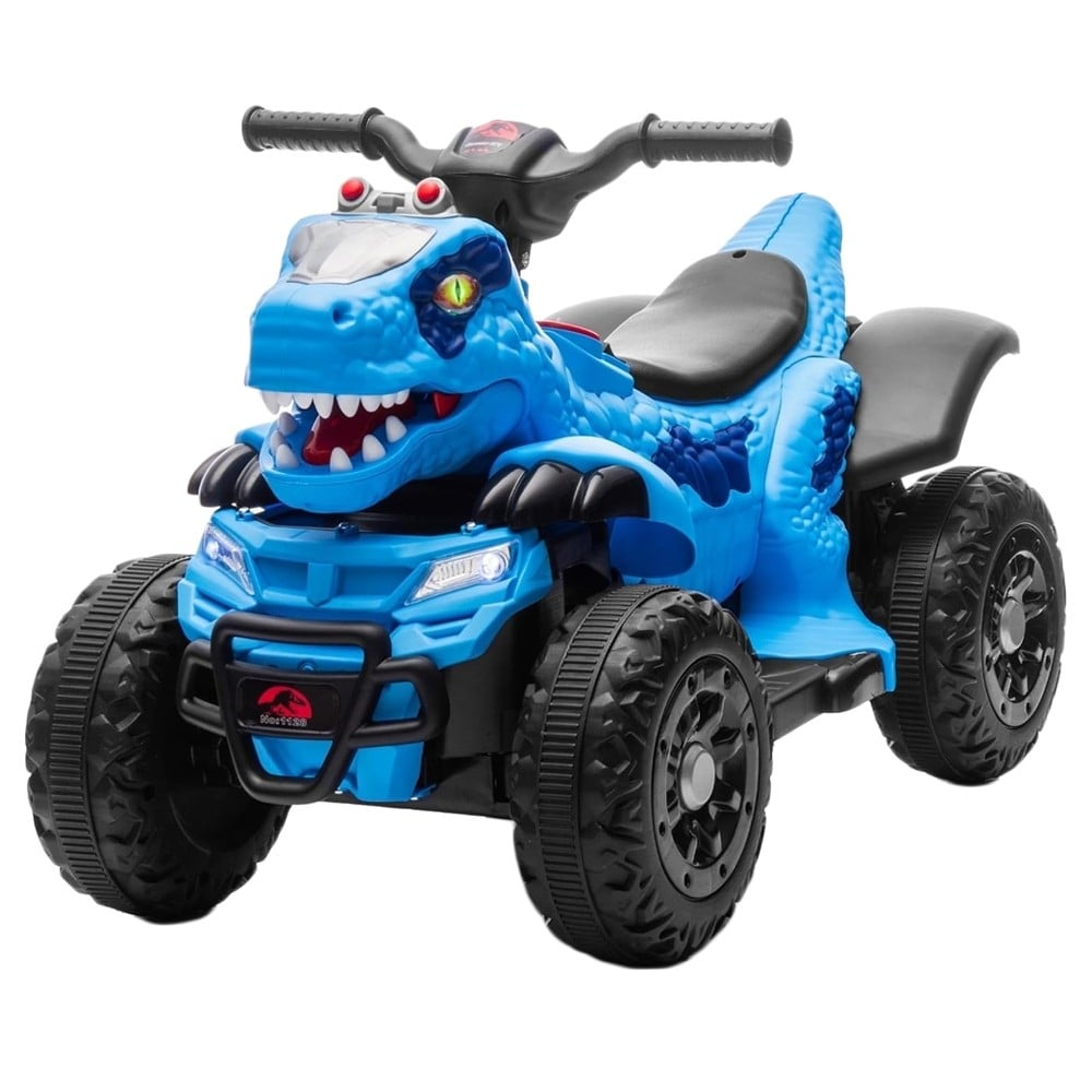 Ride-on Electric ATV T-REX Dinosaur for Kids, 35W 6V, Premium , Blue
