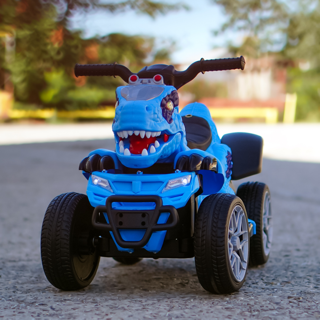Ride-on Electric ATV T-REX Dinosaur for Kids, 35W 6V, Premium , Blue - Image 2