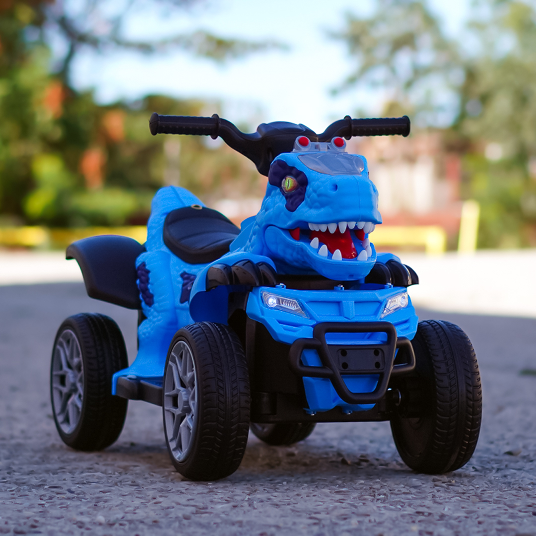 Ride-on Electric ATV T-REX Dinosaur for Kids, 35W 6V, Premium , Blue - Image 3