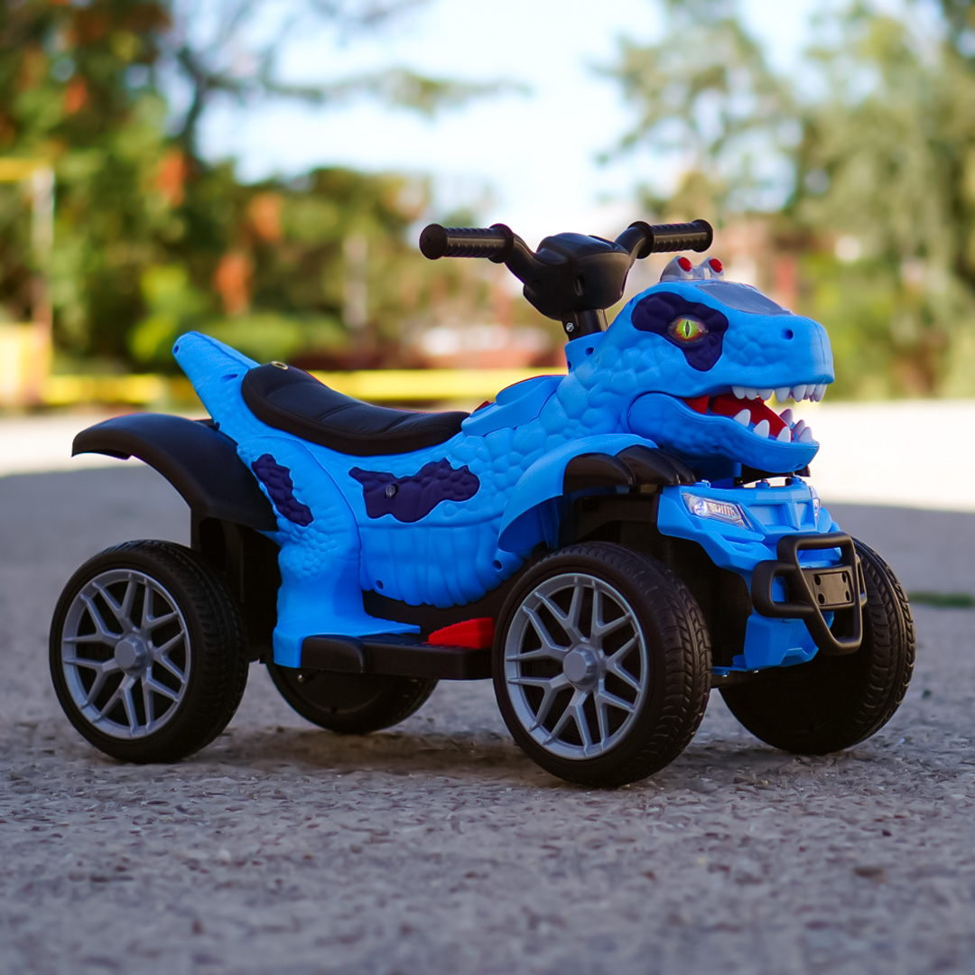 Ride-on Electric ATV T-REX Dinosaur for Kids, 35W 6V, Premium , Blue - Image 4