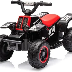 Kids Electric ATV CUBA 6V, 35W Ride-On Quad with Parental Remote Control, Black