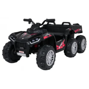 Electric ride-on ATV for children, FarmQuad 6x6, 180W, 12V 14AH, premium, black