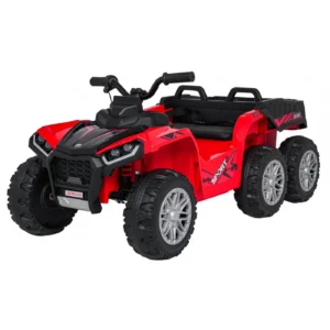 Electric ride-on ATV for children, FarmQuad 6x6, 180W, 12V 14AH, premium, red