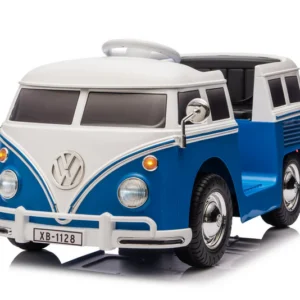 Electric Ride-On Car for Kids ,   VW Samba Bus, 70W, 12V 7Ah Battery, Soft Wheels, Padded Seat, Blue