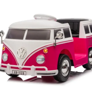 Electric Ride-On Car for Kids ,   VW Samba Bus, 70W, 12V 7Ah Battery, Soft Wheels, Padded Seat, pink