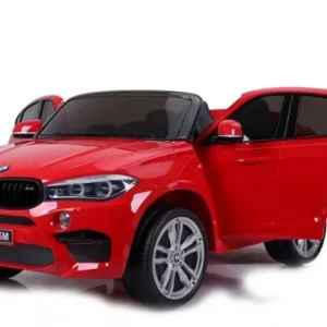 Licensed ride-on car for children with 2 seats, BMW X6M, 240W, 12V, premium red