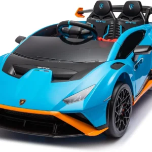 Lamborghini Huracan STO 12V 80W Premium Kids Electric Ride-On Car, blue