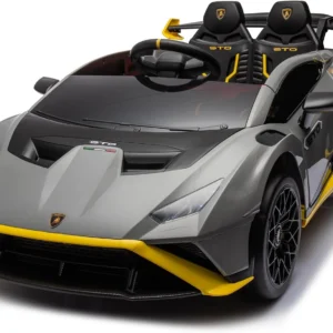 Lamborghini Huracan STO 12V 80W Premium Kids Electric Ride-On Car, grey