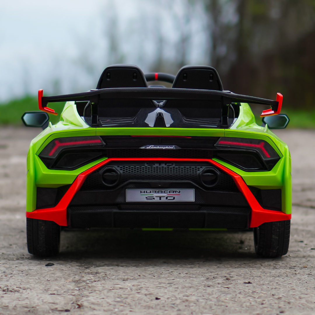 Lamborghini Huracan STO 12V 80W Premium Kids Electric Ride-On Car, green - Image 5