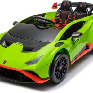 Lamborghini Huracan STO 12V 80W Premium Kids Electric Ride-On Car, green