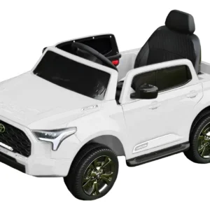 Toyota Tundra I-Max Force 12V 80W Electric Ride-On Car for Kids, Premium Edition, White