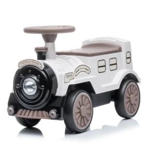 Vintage Train Ride-On Walker for Children, EVA Wheels, 18,  30 Months, White